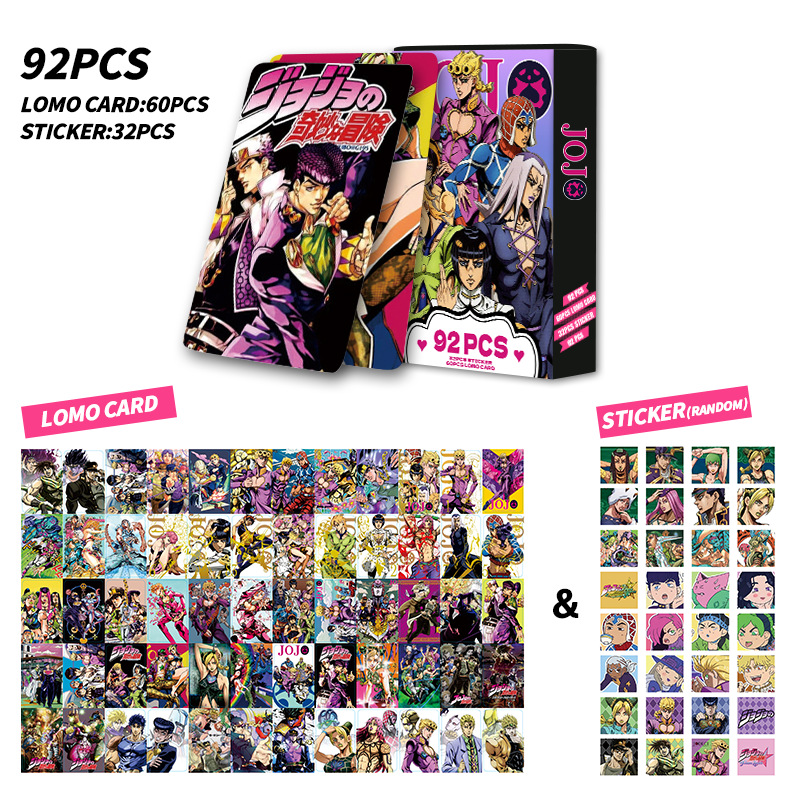 92PCS Photo Cards JOJO Double- - огляд і ціна Jojo Anime Merchandise